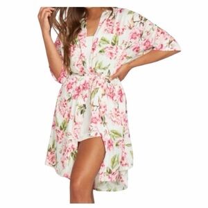 Show Me Your Mumu Brie Garden of Blooms Floral Print Belted Robe. One Size.